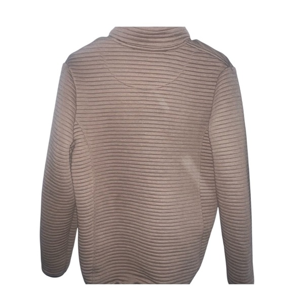 Simply Southern Mocha Ribbed Quarter Snap, Tan, Women's Medium - Picture 3 of 5